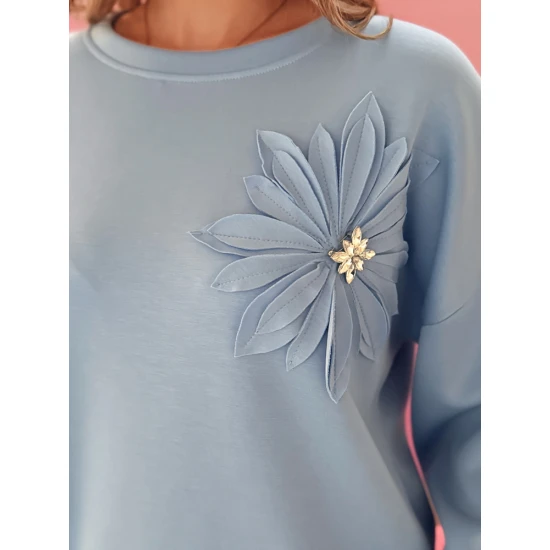 Sieviešu zils džemperis Flori