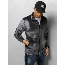 Vīriešu tumši pelēks velūra džemperis Onil