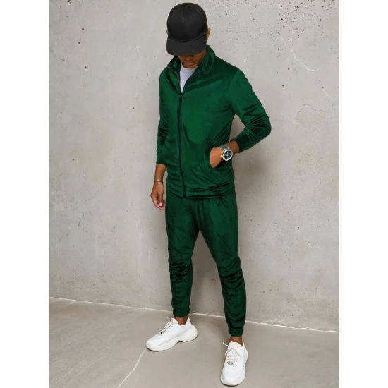 Vīriešu zaļš velūra džemperis Onil BX5536