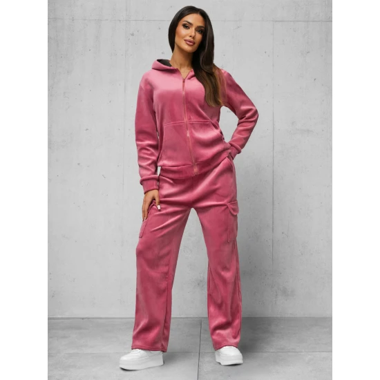 Sieviešu tumši rozā velūra komplekts Alin