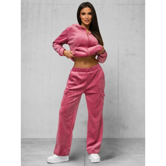 Sieviešu tumši rozā velūra komplekts Alin