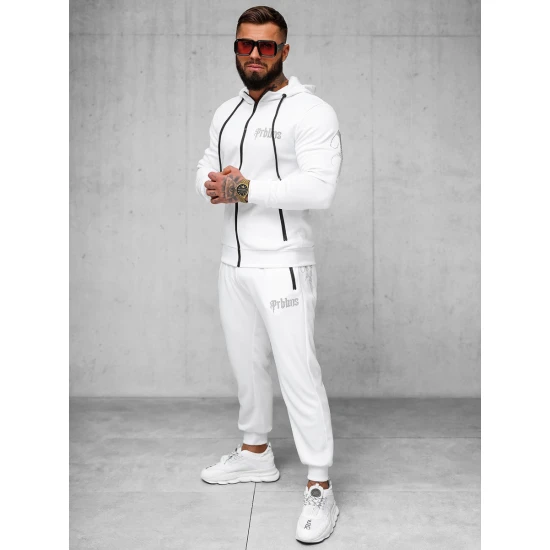 Vīriešu ikdienas uzvalks Matin balts O/FF3781AB