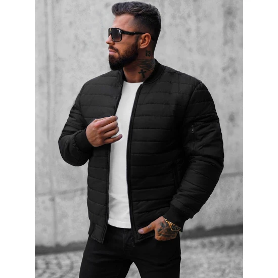 Vīriešu stepēta melna jaka Minti JS/MY02Z