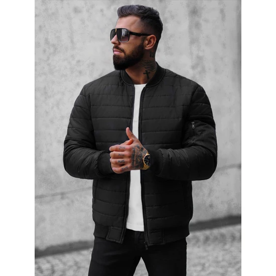 Vīriešu stepēta melna jaka Minti JS/MY02Z