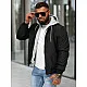 Vīriešu melna jaka ar kapuci Eidan JS/84M3031/392
