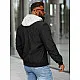 Vīriešu melna jaka ar kapuci Eidan JS/84M3031/392