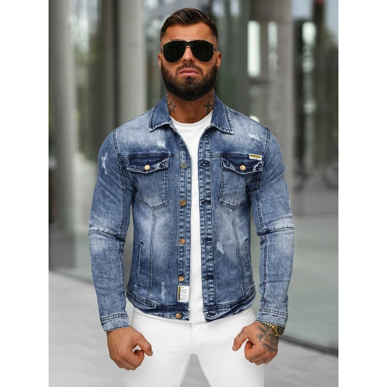 Vīriešu zila džinsa jaka Manti NB/MJ529BS