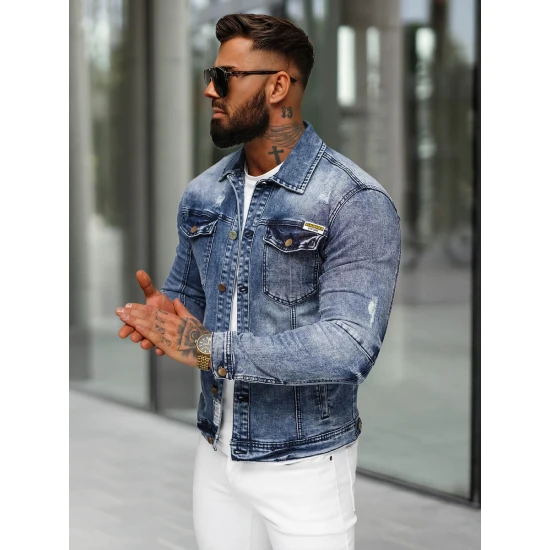 Vīriešu zila džinsa jaka Manti NB/MJ529BS