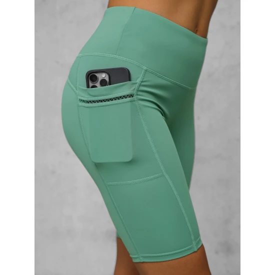 Sieviešu piparmētru krāsas baikera šorti Neli JS/XY24004S