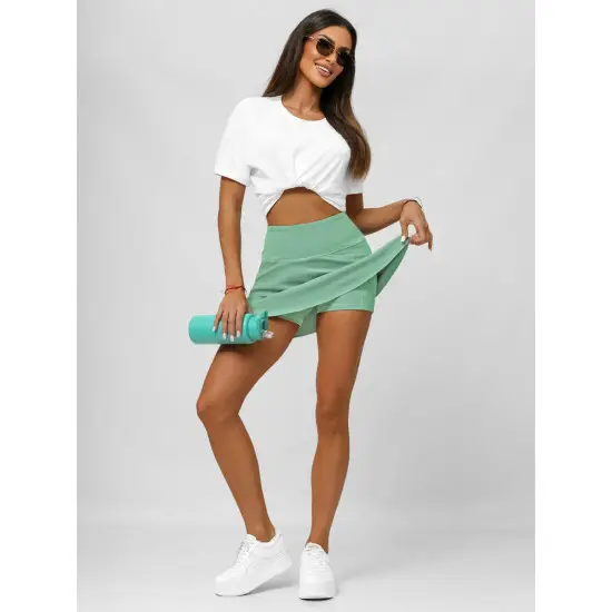 Sieviešu zaļi svārki-šorti Active JS/17K568/88