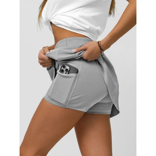 Sieviešu pelēks svārki-šorti Active JS/17K568/5