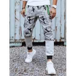 Vīriešu gaiši pelēkas kamuflāžas ikdienas bikses Run