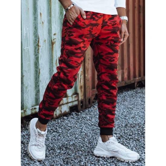Vīriešu sarkanas kamuflāžas ikdienas bikses Superker UX4443