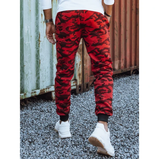 Vīriešu sarkanas kamuflāžas ikdienas bikses Superker UX4443