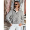 Sieviešu pelēka oversize bomber jaka Milina TY4792