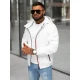 Vīriešu balta jaka ar kapuci Pyter JS/31M5069/281