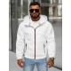Vīriešu balta jaka ar kapuci Pyter JS/31M5069/281