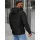 Vīriešu melna stepēta jaka ar kapuci Valter JS/5M3276/392