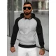 Vīriešu pelēks džemperis ar kapuci Aiden JS/8B157/2