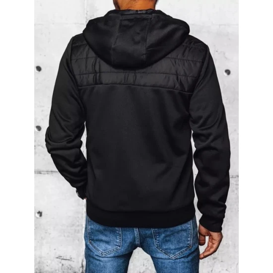 Vīriešu melna jaka ar kapuci Bastin TX4394