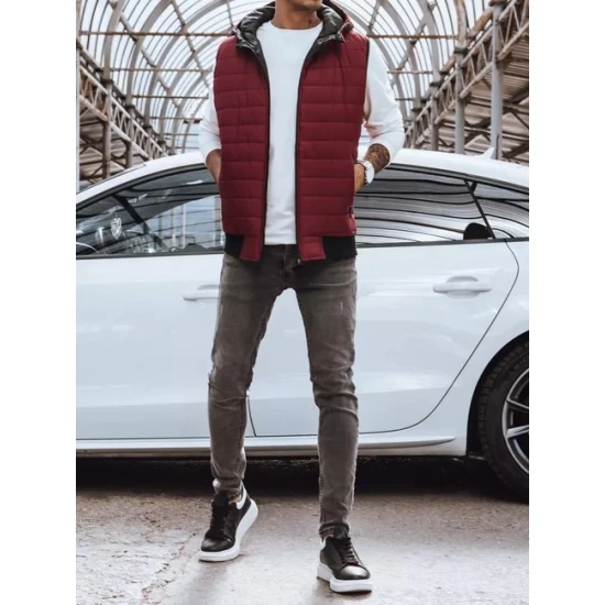 Vīriešu bordo krāsas veste Minel JS/MY88Z