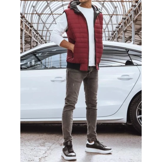 Vīriešu bordo krāsas veste Minel JS/MY88Z