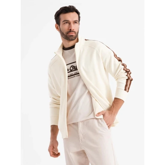 Brūngans vīriešu džemperis ar augstu apkakli Olin V3 OM-SSZP-0219