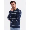 Vīriešu polo krekliņš ar garām piedurknēm zils Don V1 OM-POLS-0146