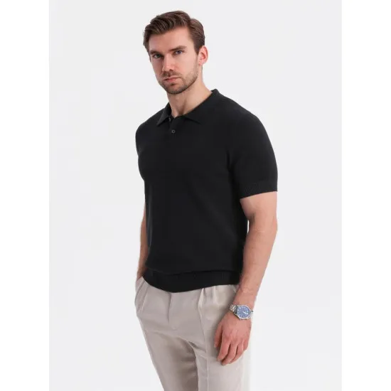 Vīriešu melns polo krekls Swing V5 OM-POSS-0117