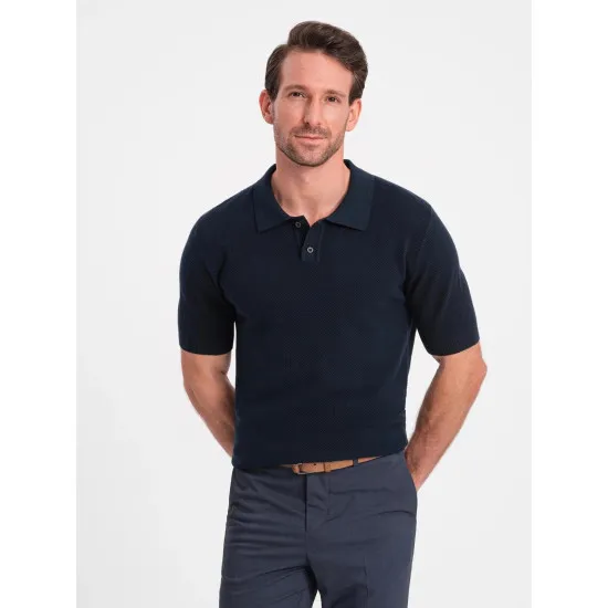 Vīriešu tumši zils polo krekls Swing V2 OM-POSS-0117