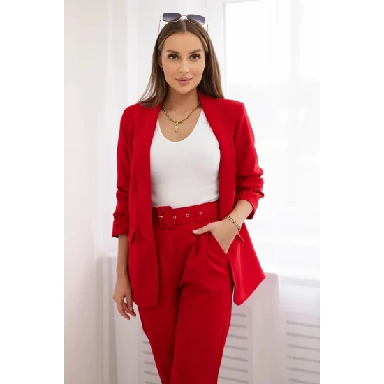 Elegants dāmu komplekts sarkanā krāsā Silva Sieviešu uzvalki