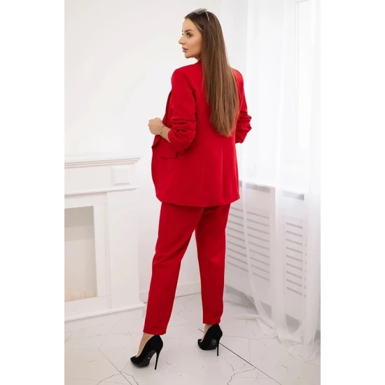 Elegants dāmu komplekts sarkanā krāsā Silva Sieviešu uzvalki