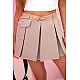 Pleated skirt-shorts in brown Arnita 32106