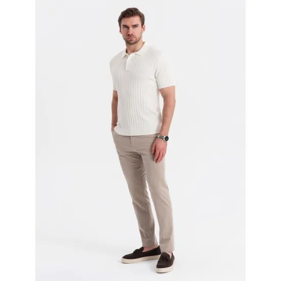 Vīriešu balts polo krekls Azir V3 OM-POSS-0143