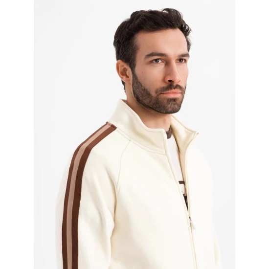 Brūngans vīriešu džemperis ar augstu apkakli Olin V3 OM-SSZP-0219