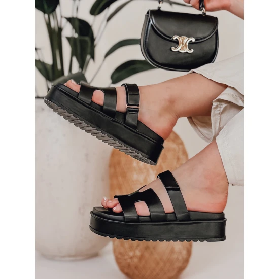 Sieviešu Flip Flip Flops in melna ZY0867