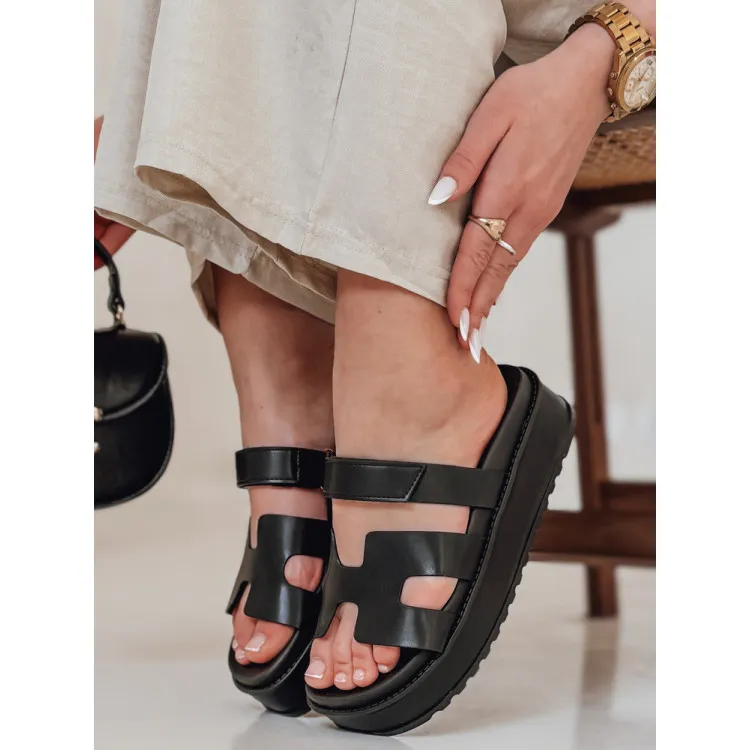 Sieviešu Flip Flip Flops in melna ZY0867