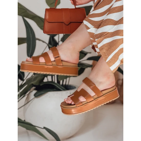 Sieviešu brūnas flip flops Flip ZY0868