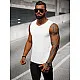 Sleeveless white men's t-shirt Look JS/99001