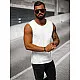 Sleeveless white men's t-shirt Look JS/99001