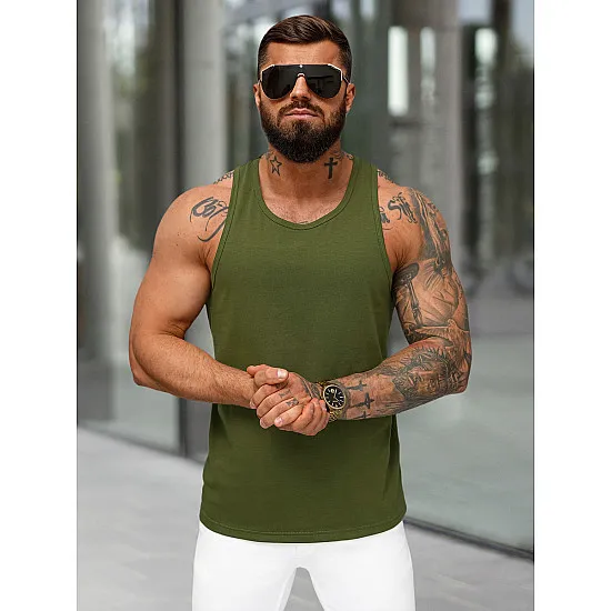 Meeste varrukateta khaki särk Romul JS/99002