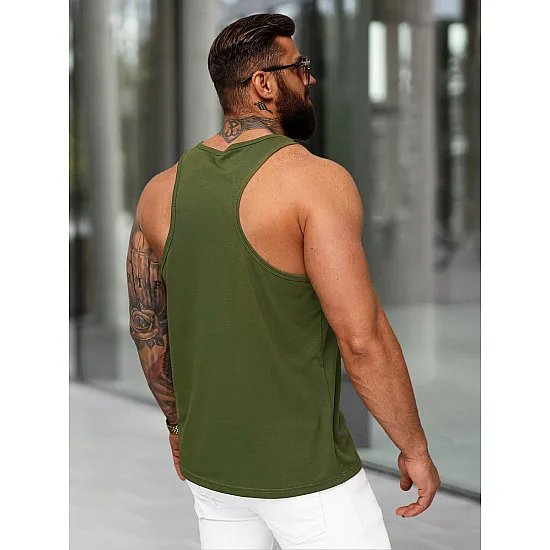 Meeste varrukateta khaki särk Romul JS/99002
