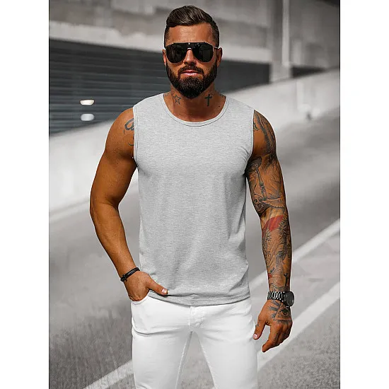 Varrukateta helehall meeste t-särk Look JS/99001