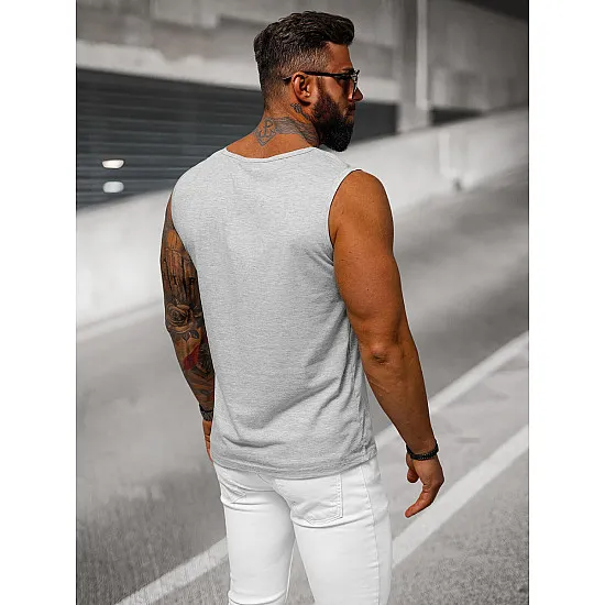 Varrukateta helehall meeste t-särk Look JS/99001