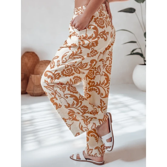 Sieviešu brūnas bikses Flower UY2657