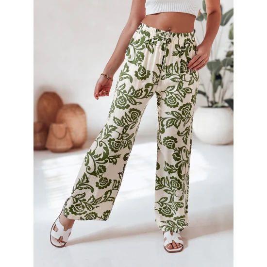 Sieviešu zaļas bikses Ziedu UY2656