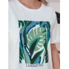 Sieviešu balts T-krekls Mumba RY2620