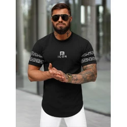 Vīriešu melns T-krekls Bicon