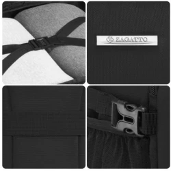 Melna lidmašīnas ceļojuma mugursoma