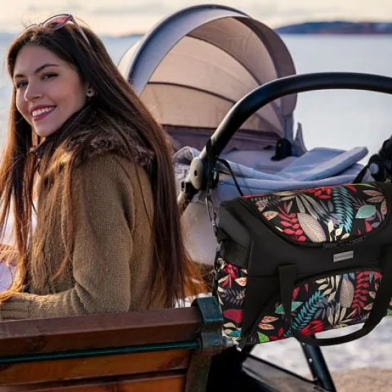 Lapsevankri kott Baby must lillemustriga ZG938
